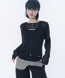 Miseki SEOUL（ミセキソウル）の「LAYERED BOLERO KNIT TOP（Tシャツ/カットソー）」