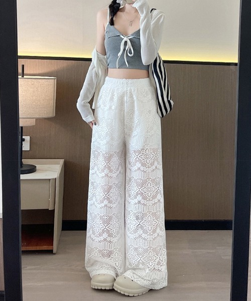 Miniministore(ミニミニストア)の「レース ワイドパンツ セクシー 春夏(デニムパンツ・レディース・ホワイト・L/S/XL/M)」の15枚目の写真