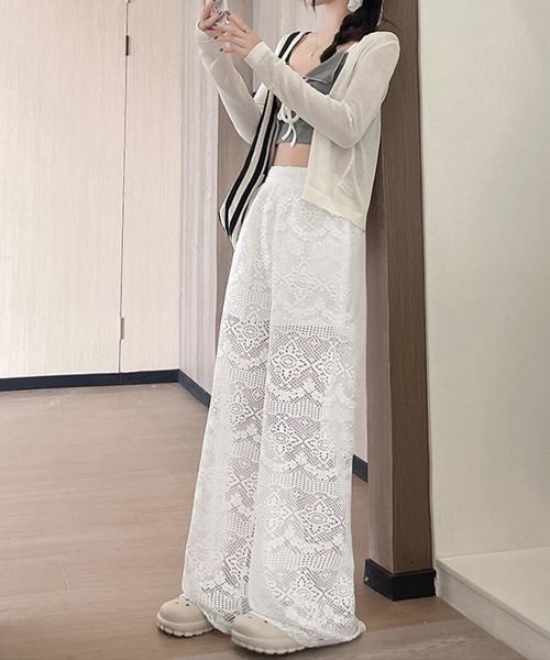Miniministore(ミニミニストア)の「レース ワイドパンツ セクシー 春夏(デニムパンツ・レディース・ホワイト・L/S/XL/M)」の14枚目の写真