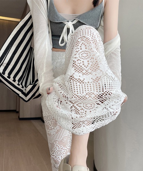 Miniministore(ミニミニストア)の「レース ワイドパンツ セクシー 春夏(デニムパンツ・レディース・ホワイト・L/S/XL/M)」の9枚目の写真