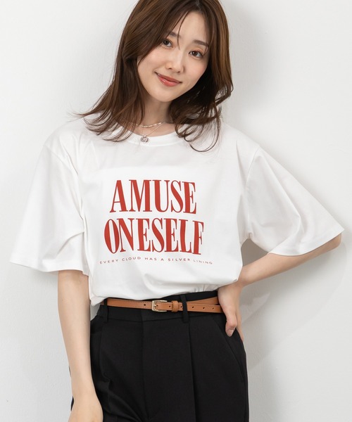 MAISONCOMFY (メゾンコンフィ)の「【接触冷感 ビッグロゴTシャツ】大胆な配色ロゴ使い(Tシャツ/カットソー・レディース・ブラック/ホワイト/カーキ・FREE)」の12枚目の写真