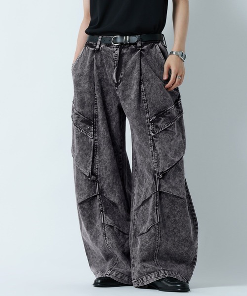 RAGEBLUE(レイジブルー)の「SLANT POCKET Barrel Pants/スラントポケット/バレルパンツ(その他パンツ・メンズ・ブラック・MEDIUM/LARGE)」の1枚目の写真