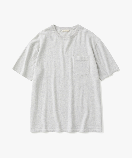 SUARE WOMEN（スアレウーマン）の「(ウィメンズ)コットンサマーウールボーイハーフニットホワイトメランジ（Tシャツ/カットソー・レディース・ライトグレー・SMALL/MEDIUM）」の2枚目の写真