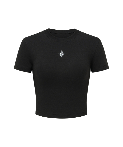 CARMID（カミド）の「(W) ノーブルクロップ半袖 [ブラック]（Tシャツ/カットソー・レディース・その他・1/2）」の7枚目の写真