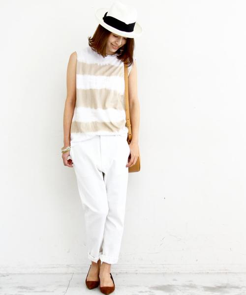 BEAUTY&YOUTH UNITED ARROWS（ビューティーアンドユースユナイテッドアローズ）の「by ※∵デニムテーパードパンツ◆（デニムパンツ・レディース・ネイビー/コバルトブルー/ホワイト/ブラック・MEDIUM/LARGE/SMALL）」の13枚目の写真