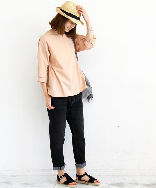 BEAUTY&YOUTH UNITED ARROWS（ビューティーアンドユースユナイテッドアローズ）の「by ※∵デニムテーパードパンツ◆（デニムパンツ・レディース・ネイビー/コバルトブルー/ホワイト/ブラック・MEDIUM/LARGE/SMALL）」の14枚目の写真