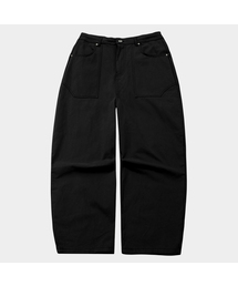 ノーマルカーブドステッチスターポイントエッセンシャルワイドコットンパンツ_3COLOR