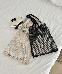 Liaa/巾着つき メッシュネット トートバッグ A18816