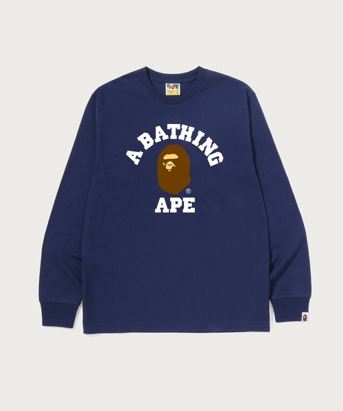 A BATHING APE(アベイシングエイプ)の「COLLEGE LS TEE(Tシャツ/カットソー・メンズ・グレー/ブラック/ホワイト/ネイビー/ピンク/オリーブ・XX-LARGE/X-LARGE/MEDIUM/LARGE/SMALL/XXX-LARGE)」の5枚目の写真