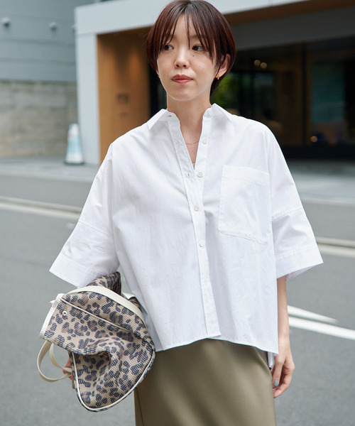 人気！IENA✨ コットンビエラフリルハーフスリーブブラウス 白 春夏 