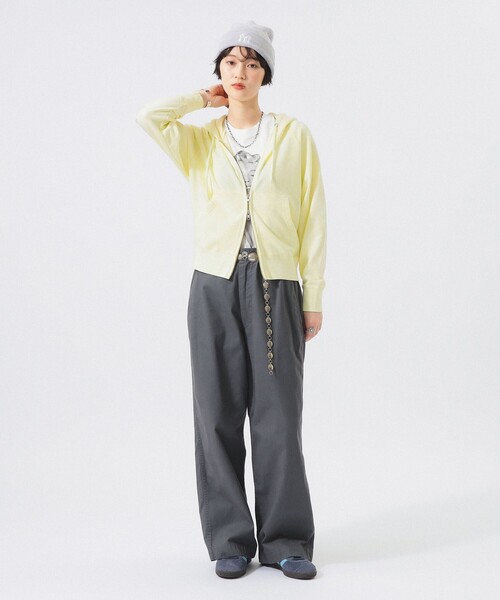 BEAMS BOY（ビームスボーイ）の「ワイド チノ パンツ（チノパンツ・レディース・ブラック/ベージュ/グレー・0/1/2）」の4枚目の写真