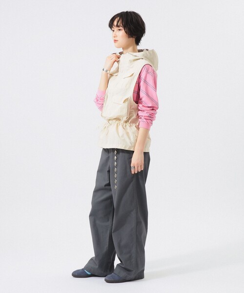BEAMS BOY（ビームスボーイ）の「ワイド チノ パンツ（チノパンツ・レディース・ブラック/ベージュ/グレー・0/1/2）」の8枚目の写真