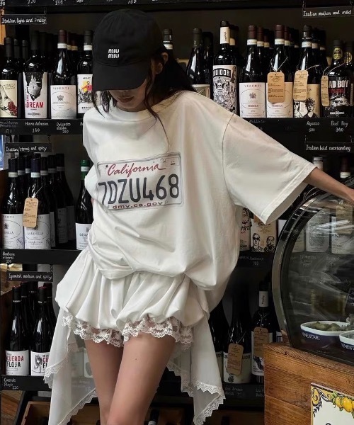 SHERU（シェル）の「【4 デザイン展開】レトロプリントオーバーサイズTシャツ 半袖　英字 イラスト（Tシャツ/カットソー・レディース・ホワイト/ホワイト系その他2/ホワイト系その他3/ホワイト系その他・F）」の9枚目の写真