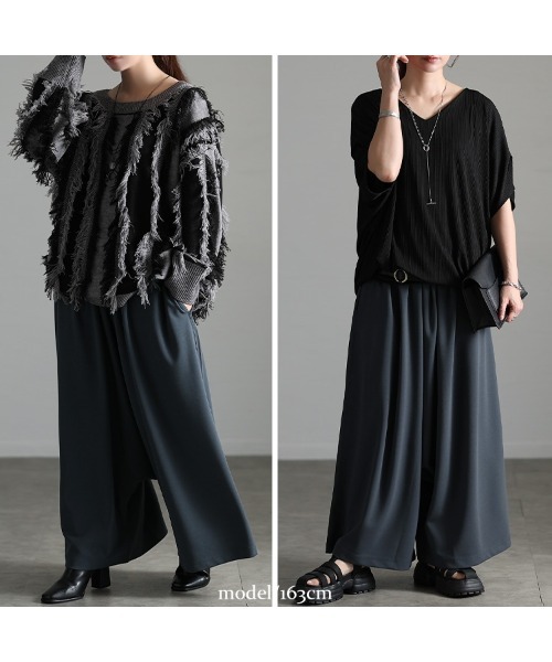 GOLDJAPAN(ゴールドジャパン)の「ワイドサルエルパンツ【大きいサイズ対応】(その他パンツ・レディース・チャコール/ブラック・LL~3L/4L~5L)」の10枚目の写真