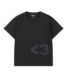 PITCH HEART CROP TEE (BLACK)