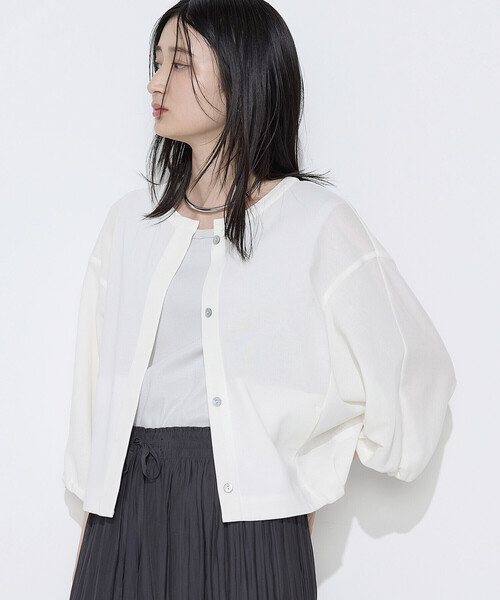 K.T KIYOKO TAKASE(キヨコタカセ)の「コットンカラミストレッチ ブルゾン(ブルゾン・レディース・ホワイト/ブラック/カーキ・9号/7号)」の12枚目の写真