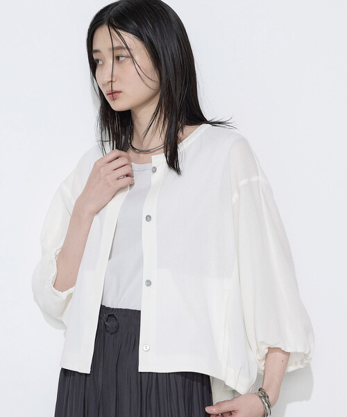 K.T KIYOKO TAKASE(キヨコタカセ)の「コットンカラミストレッチ ブルゾン(ブルゾン・レディース・ホワイト/ブラック/カーキ・9号/7号)」の13枚目の写真