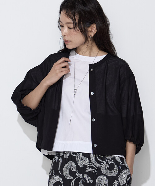 K.T KIYOKO TAKASE(キヨコタカセ)の「コットンカラミストレッチ ブルゾン(ブルゾン・レディース・ホワイト/ブラック/カーキ・9号/7号)」の22枚目の写真