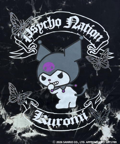 SILVER BULLET(シルバーバレット)の「『PSYCHO NATION/サイコネーション』バタフライストーンTEE(Tシャツ/カットソー・レディース・ブラック/ブラック系1・XL/L/M)」の12枚目の写真
