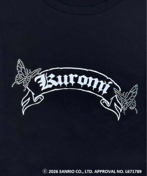 SILVER BULLET(シルバーバレット)の「『PSYCHO NATION/サイコネーション』バタフライストーンTEE(Tシャツ/カットソー・レディース・ブラック/ブラック系1・XL/L/M)」の4枚目の写真