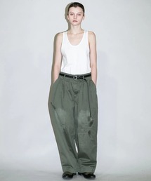 my beautiful landlet（マイビューティフルランドレット）の「【my beautiful landlet】DAMAGE CHINO TUCK WIDE PANTS（チノパンツ）」