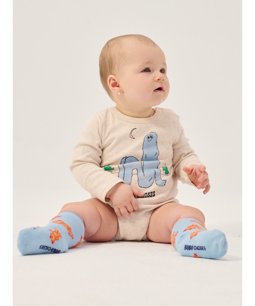 BOBO CHOSES(ボボショーズ)の「Softpaw Monster all over short socks(ソックス/靴下・キッズ・ライトブルー・13cm)」の6枚目の写真