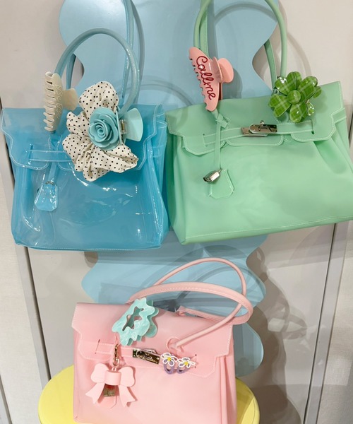 shyam inspiration(シャムインスピレーション)の「jelly bag/ジェリーバッグ(ショルダーバッグ・レディース・ホワイト/パープル/ピンク/ブルー/グリーン・F)」の13枚目の写真