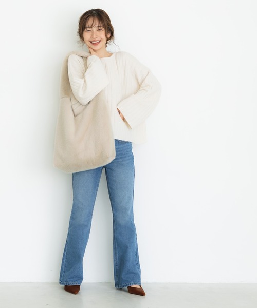 coca(coca)(コカ)の「ファーバッグ(ショルダーバッグ・レディース・ライトベージュ/ブラウン・ONE SIZE)」の12枚目の写真