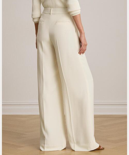 LAUREN RALPH LAUREN(ローレン ラルフ ローレン)の「ダブルフェイスド ジョーゼット ワイドレッグ パンツ(その他パンツ・レディース・ナチュラル・2/0/4/6/00)」の4枚目の写真