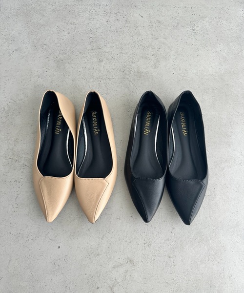 MYMOOD.（マイムード）の「ローヒールポインテッドパンプス（パンプス・レディース・ブラック/ベージュ・24.5cm/23.5cm）」の8枚目の写真