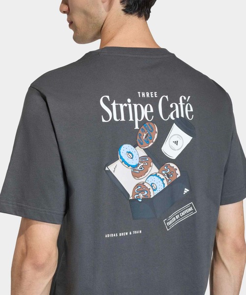 adidas(アディダス)の「コーヒー カフェ ドーナッツ ボックス グラフィックTシャツ / アディダス adidas(Tシャツ/カットソー・メンズ・グレー・XX-LARGE/3XL/LARGE/MEDIUM/SMALL/X-LARGE/X-SMALL)」の4枚目の写真