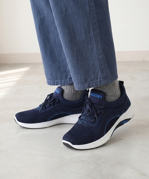 PERSON'S(パーソンズ)の「PERSON'S メンズニットスニーカー(スニーカー・メンズ・ブラック系・25cm/25.5cm/26cm/26.5cm)」の5枚目の写真