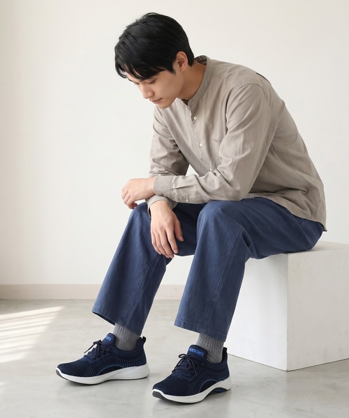 PERSON'S(パーソンズ)の「PERSON'S メンズニットスニーカー(スニーカー・メンズ・ブラック系・25cm/25.5cm/26cm/26.5cm)」の6枚目の写真