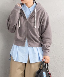 【WEB先行予約】[HEALTHKNIT/ヘルスニット] 別注 ショート丈 ブリーチ加工ジップパーカー