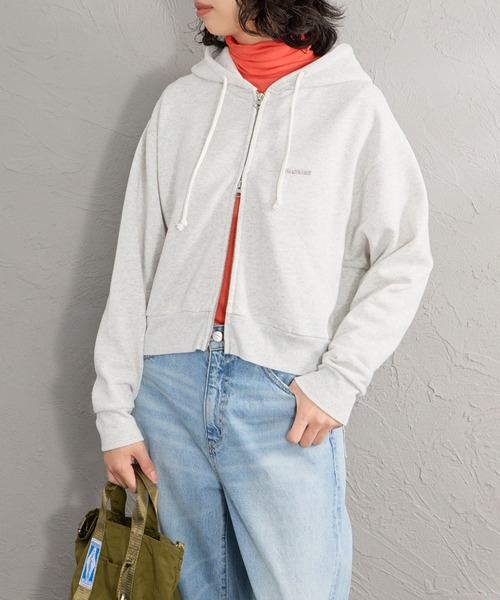 Healthknit（ヘルスニット）の「【WEB先行予約】[HEALTHKNIT/ヘルスニット] 別注 ショート丈 ブリーチ加工ジップパーカー（パーカー・レディース・アッシュグレー/ブラック/ネイビー/レッド/サックスブルー・F）」の20枚目の写真