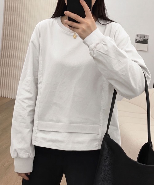 BLoomMe(ブルームミー)の「バックシャツプルオーバー(Tシャツ/カットソー・レディース・ブラック/ホワイト/カーキ・M)」の2枚目の写真