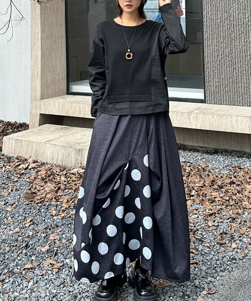 BLoomMe(ブルームミー)の「バックシャツプルオーバー(Tシャツ/カットソー・レディース・ブラック/ホワイト/カーキ・M)」の5枚目の写真