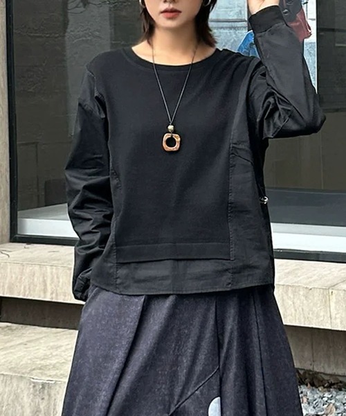 BLoomMe(ブルームミー)の「バックシャツプルオーバー(Tシャツ/カットソー・レディース・ブラック/ホワイト/カーキ・M)」の6枚目の写真