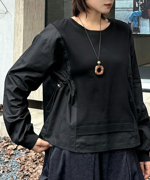 BLoomMe(ブルームミー)の「バックシャツプルオーバー(Tシャツ/カットソー・レディース・ブラック/ホワイト/カーキ・M)」の7枚目の写真