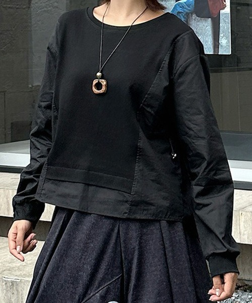 BLoomMe(ブルームミー)の「バックシャツプルオーバー(Tシャツ/カットソー・レディース・ブラック/ホワイト/カーキ・M)」の9枚目の写真