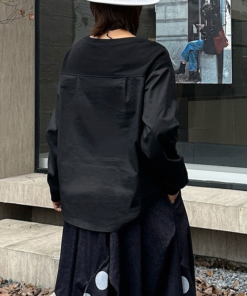 BLoomMe(ブルームミー)の「バックシャツプルオーバー(Tシャツ/カットソー・レディース・ブラック/ホワイト/カーキ・M)」の10枚目の写真
