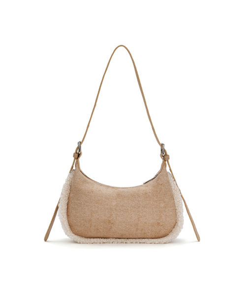 DEINET(ダイニット)の「FAUX SUEDE FUR MINI SHOULDER BAG IN BEIGE(ショルダーバッグ・レディース・その他・FREE)」の4枚目の写真