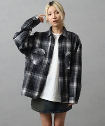 【THRASHER/スラッシャー】ロゴ刺繍 ヘビーネルシャツ