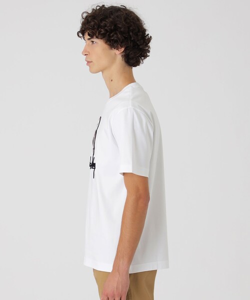 BLACK LABEL CRESTBRIDGE(ブラックレーベル・クレストブリッジ)の「クレストブリッジオウルグラフィックTシャツ(Tシャツ/カットソー・メンズ・オフホワイト/ブラック・M/L/S/XL)」の5枚目の写真