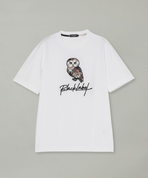 BLACK LABEL CRESTBRIDGE(ブラックレーベル・クレストブリッジ)の「クレストブリッジオウルグラフィックTシャツ(Tシャツ/カットソー・メンズ・オフホワイト/ブラック・M/L/S/XL)」の8枚目の写真