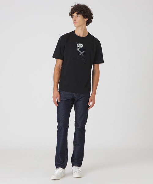 BLACK LABEL CRESTBRIDGE(ブラックレーベル・クレストブリッジ)の「クレストブリッジオウルグラフィックTシャツ(Tシャツ/カットソー・メンズ・オフホワイト/ブラック・M/L/S/XL)」の9枚目の写真