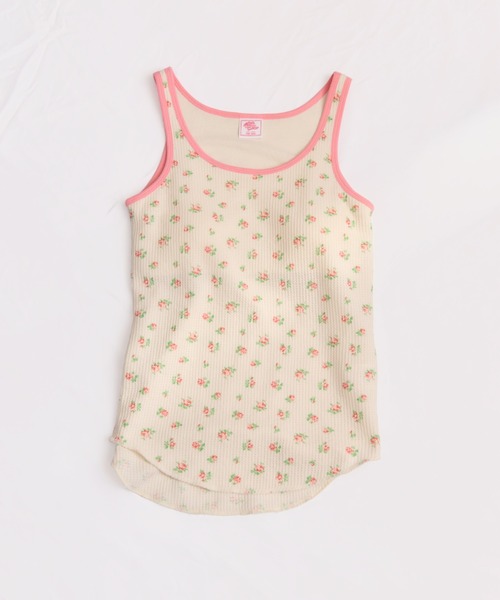 JEMORGAN(ジェーイーモーガン)の「ワッフル花柄クレリックタンクトップ(パック入)(タンクトップ・レディース・ピンク/パープル/スカイブルー/ナチュラル・FREE)」の5枚目の写真