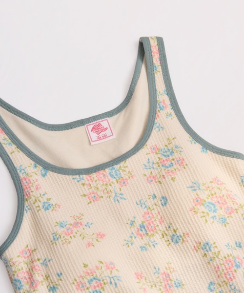 JEMORGAN(ジェーイーモーガン)の「ワッフル花柄クレリックタンクトップ(パック入)(タンクトップ・レディース・ピンク/パープル/スカイブルー/ナチュラル・FREE)」の6枚目の写真