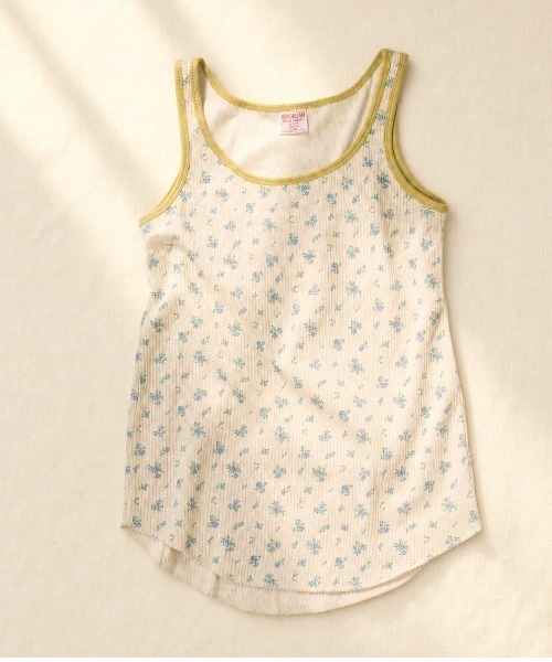 JEMORGAN(ジェーイーモーガン)の「ワッフル花柄クレリックタンクトップ(パック入)(タンクトップ・レディース・ピンク/パープル/スカイブルー/ナチュラル・FREE)」の15枚目の写真