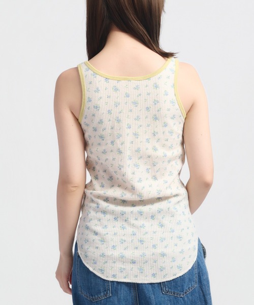 JEMORGAN(ジェーイーモーガン)の「ワッフル花柄クレリックタンクトップ(パック入)(タンクトップ・レディース・ピンク/パープル/スカイブルー/ナチュラル・FREE)」の16枚目の写真